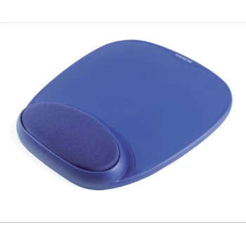Kensington 64271 Foam Mousepad with Wrist Rest Blue 64271