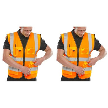 Beeswift Hi-Vis Executive Id Vest Saturn Yellow Size 6XL WCENGEXEC6XL