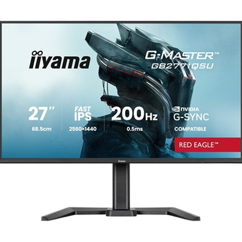 Iiyama G-Master Red Eagle Gaming Monitor GB2771QSU-B1 27" Black Height Adjustabl GB2771QSU-B1