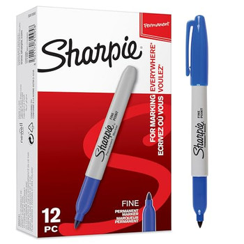 Sharpie S0810950 Fine Blue Pens Box of 12 S0810950