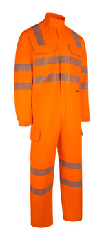 Beeswift Arc Compliant Hi-Vis Coverall Orange Size 44 CARC167OR44