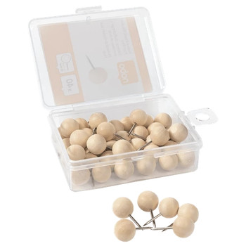Nobo Notice Board Wooden Push Pins - 40pcs 1915709 1915709