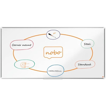 Nobo Premium Plus Steel Magnetic Whiteboard 1800x900mm 1915160 1915160