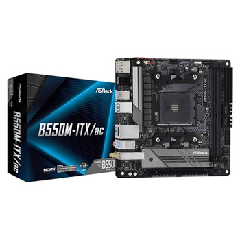 Asrock B550M-ITX/AC Amd Socket Am4 Mini Itx Hdmi/Displayport Usb 3.2 C M.2 B550M-ITX/AC