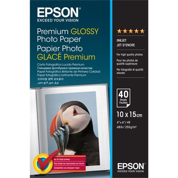 Epson Premium Glossy Photo Paper - 10x15cm - 40 Sheets C13S042153
