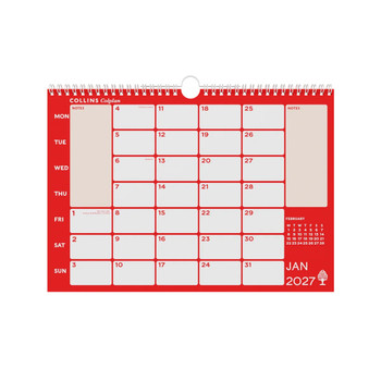 Collins Colplan A4 Memo Calendar 2027 CMCA4-27 CMCA4-27