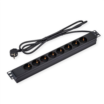 Value 19.99.1632 19" 1UH. PDU 8 - way Socket. 19.99.1632