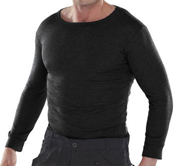 Beeswift Thermal Vest Long Sleeve Black Size L THVLSBLL