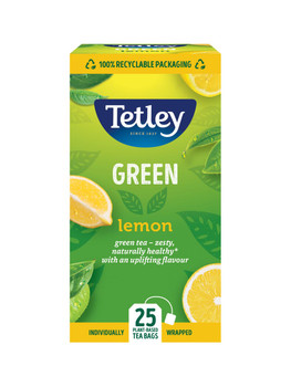 Tetley Green & Lemon String & Tag Envelope Tea Bags Pack of 25 14000000007485