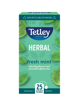Tetley Mint Infusion String & Tag Envelope Tea Bags Pack of 25 14000000007500