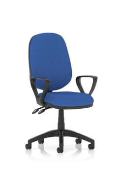 DYNAMIC  Luna II Lever Task Operator Chair With Loop Arms Blue DDLUNA2BLLP