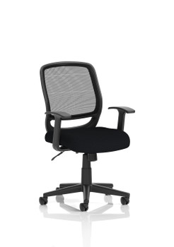 DYNAMIC  Mave Task Operator Chair Black Mesh With Arms Black Seat DDMVE01