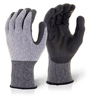Beeswift Pu Coated Cut Level 5 Gloves Black Size M KSPU5M
