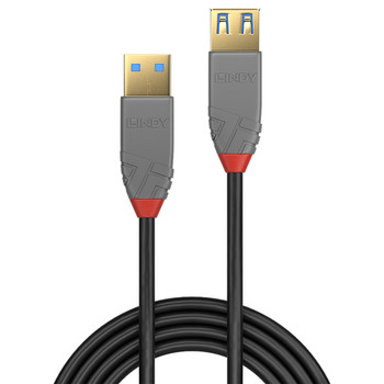 Lindy 0.5M Usb 3.2 Type A Extension Cable 5Gbps Anthra Line. Cable Length: 0.5 M 36760