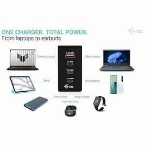 I-Tec 140 W Ac Adapter Universal Adapter 3 Usb Type-C for Notebook Tablet Europe CHARGER-INTG140WUK
