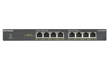 Netgear 300 Gs308Pp 8 Ports Ethernet Switch 2 Layer Supported Twisted Pair Deskt GS308PP-100EUS