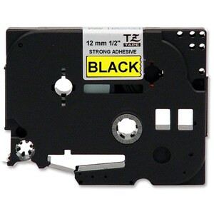 Brother P-Touch TZES631 Label Tape 12.70 Mm Width Black Yellow Polyethylene Lami TZES631