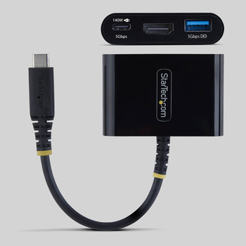 Startech Usb-C To Hdmi Multiport Adapter With 140W Pd Charging 4K 60Hz Hdmi Usb 168B-USBC-MULTIPORT