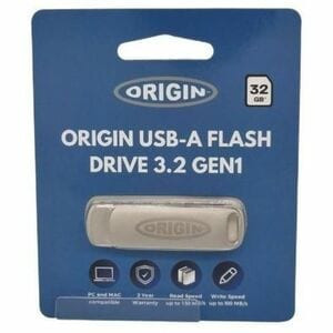 Origin Storage Origin 32Gb Usb-A Flash Drive 3.2 Gen1. Capacity: 32 Gb Device In OSUSB-A-32GB