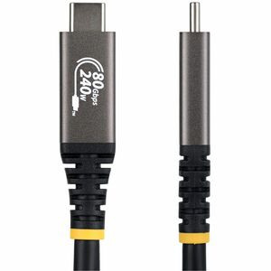 Startech 50Cm 1.6Ft Usb4 Cable 80Gbps Usb-If Certified Usb-C Cable 240W 8K 120Hz CC50CM80GUSB4CABLE