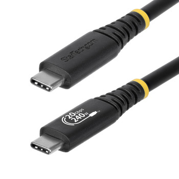 Startech  2M 6.6Ft Usb4 Cable 20Gbps Usb-If Certified Usb-C Cable 240W Pd Epr 4K CC2M20GUSB4TP