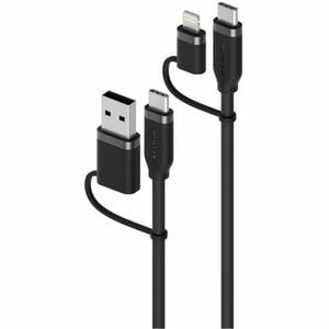 Alogic 1.50 M Lightning/Usb/Usb-C Data Transfer Cable 1 Cable for Mobile Device ELSI4IN1U2WH1.5