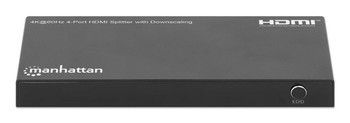 Manhattan Hdmi Splitter With Downscaling 4-Port  4K@60Hz Displays Output From X1 208369