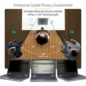 Startech 12.5-" 16:9 Flip-Up Privacy Screen With Touch Anti-Glare Blue Light Fil 125TF-PRIVACY-SCREEN