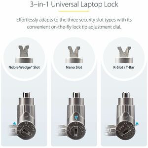 Startech Universal Laptop Lock 6.6Ft Security Cable for Notebook Compatible W/No UNIVK-LAPTOP-LOCK