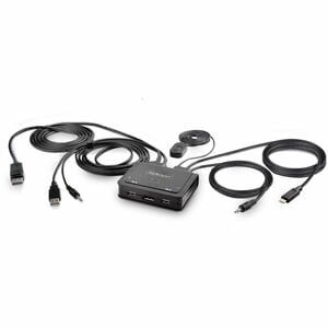 Startech Kvm Switchbox 2 ComputerS 1 Local UserS 4K 3840 X 2160 4 X Usb Usb 2.0 C2-D46-UAC-CBL-KVM