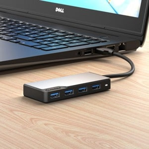 Alogic Fusion Swift Usb Hub Usb 3.2 Gen 1 Type A Portable Space Gray 4 Total Usb UAFUUA-SGR