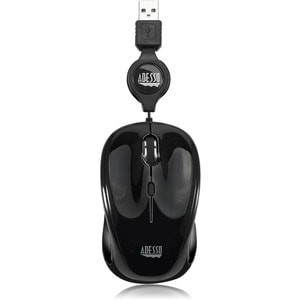 Adesso IMOUSE S8B Mouse Usb 2.0 Optical 3 ButtonS Black Cable 1600 Dpi Scroll Wh IMOUSE S8B