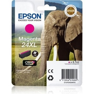 Epson Elephant Singlepack Magenta 24Xl Claria Photo Hd Ink. Colour Ink Type: Pig C13T24334012