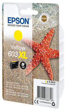 Epson 603Xl Original XL Yield Inkjet Ink Cartridge Single Pack Yellow 1 Pack Ink C13T03A44010