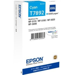 Epson Original Inkjet Ink Cartridge Cyan Pack 4000 C13T789240