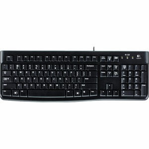 Logitech K120 Keyboard Cable Connectivity Usb Interface Azerty Layout Black 920-002482