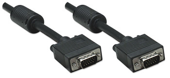 Manhattan Vga Monitor Cable With Ferrite Cores 1.8M Black Male To Male Hd15 Cabl 317757