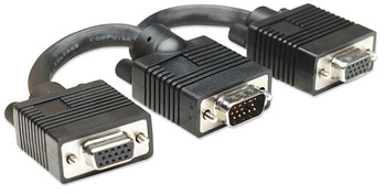 Manhattan Svga Y Cable Hd15 15Cm Male To Females Splits An Svga Connection Betwe 304559