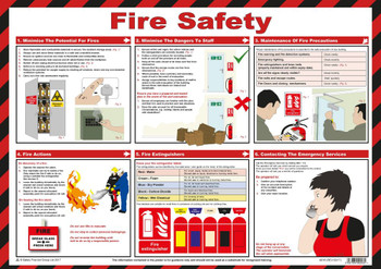 Fire Safety Poster A2 Laminated A616