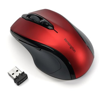 Kensington K72422WW Pro Fit Wireless Mid-Size Mouse Red K72422WW