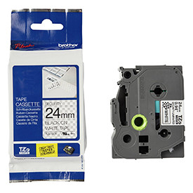 Brother TZESE5 Black on White 8M x 24mm Security Tape TZESE5