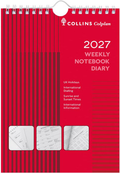 Collins Colplan Calendar Year Planner A5 Weekly Notebook Diary 2027 60-27 60-27