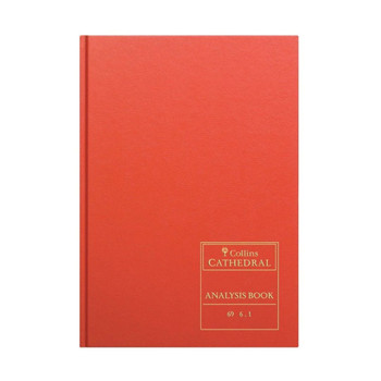 Collins Cathedral Accounts Book 6 Cash Columns Red 69/6.1 69/6.1