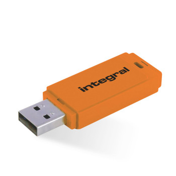 Integral INFD32GBNEONOR 32Gb Usb2.0 Drive Neon Orange INFD32GBNEONOR