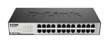 D-Link 24-Port Fast Ethernet Unmanaged Desktop Switch. Switch Type: Unmanaged. B DES-1024D/B