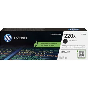 Hp 220X Black Original Laserjet Toner Cartridge. Black Toner Page Yield: 7500 Pa W2200X