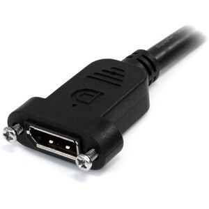 Startech 3Ft 1M Panel Mount Displayport Cable 4K X 2K Video Displayport 1.2 Exte DPPNLFM3PW