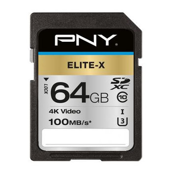 PNY P-SD64GU3100EX-GE Elite-X 64 Gb Sdxc Uhs-I P-SD64GU3100EX-GE