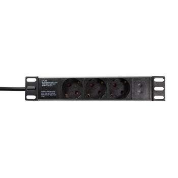 LogiLink PDU3B01 PDU 10" 3 Outlets Black PDU3B01