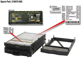 Hewlett Packard Enterprise 218575-002 DRV.TAPE.AIT 35.LVD.HTPLG 218575-002